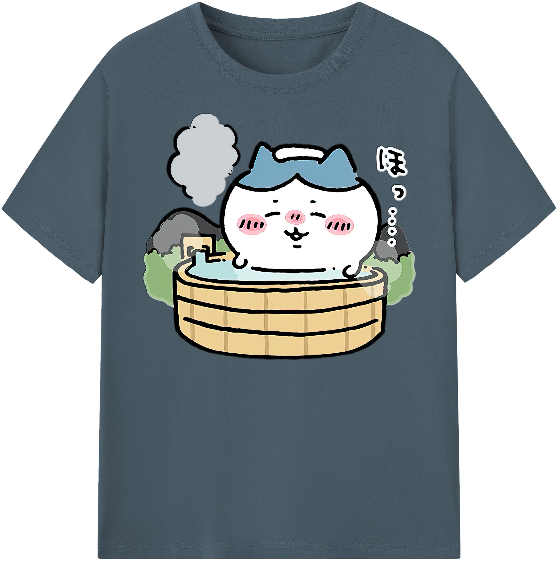 （画像用） ちいかわ ハチワレ Chii-kawa hachiware 綿100％半袖Tシャツ（フロントプリント）